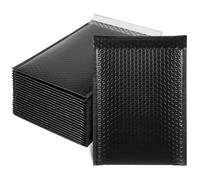 BUTIFULSIC 50 Piezas Sobres Acolchados Negros Autoadhesivos con Burbujas para Envío Ropa y Objetos Frágiles Paquete Unidades Resistente Desgarros