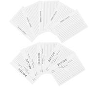 BUTIFULSIC 50 Tarjetas de Recetas Prácticas de Papel Blanco para Uso Diario Hogar, Ligeras Diseño Delicado para Notas y Recordatorios de Alimentos