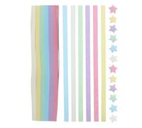 BUTIFULSIC 540 Tiras de Papel de Origami Japonés para Manualidades, Estrellas de Papel Decorativo Doble Cara, Colores Degradados de 6 Tonos Pastel, Paquete de Bricolaje para Decoración