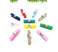 BUTIFULSIC 70piezas Pinzas de Madera Pequeñas con Chinchetas Decorativas Clips con Tachuelas para Tablón de Anuncios para Manualidades Fotos y Decoración Oficina Hogar y Escuela