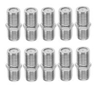BUTIFULSIC Acoplador para Cable Coaxial de Cobre para Tv Conector Hembra a Hembra en Paquete de 10 Piezas Extensor para Cables de Televisión y Previene la Humedad