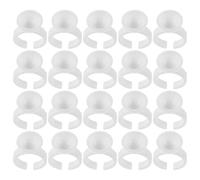 BUTIFULSIC Anillos para Vasos de Pegamento Desechables Pequeños 500 Unidades para Tatuaje Microblading y Extensiones de Pestañas Soporte Compacto sin Paleta para Uso Profesional y