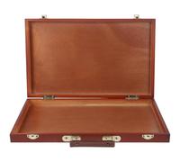 BUTIFULSIC Caja de Dibujo de Madera Asa, Maletín Ligero para Pinturas y Acuarelas, Estuche para Lápices y Óleos en Color Nogal, Almacenamiento Práctico para Artistas y Uso Escolar