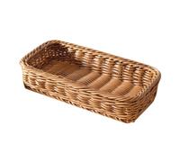BUTIFULSIC Cesta para Cubiertos y Bote para Condimentos de Plástico Marrón, Ligera y Resistente, Adecuado para Ocasiones Formales y Festividades