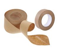 BUTIFULSIC Cinta Adhesiva de Papel Kraft Activada por Agua, 2 Rollos, Resistente Humedad, Escribible, Adecuado para Embalaje y Manualidades DIY