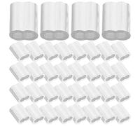 BUTIFULSIC Clip de Doble Casquillo de Aluminio para Cable de Acero, Diseño Especial Doble Orificio, Fácil de Usar, Paquete de 200 Piezas para Líneas de Ropa y Correas para Perros