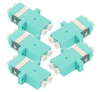 BUTIFULSIC Convertidor Adaptador de Fibra Óptica Lc Hembra a Hembra 5 Piezas Alta Estabilidad y Plástico Verde para Sistemas de Comunicación por Fibra Óptica