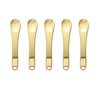 BUTIFULSIC Cuchara para Crema Facial Compacta de Aleación de Zinc Dorada, 5 Unidades, Multifunción para Masajes y Cuidado Cutáneo para Uso Facial
