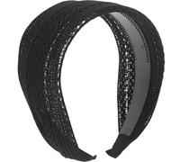 BUTIFULSIC Diadema Ancha Negra de Malla para Mujer y Niña, Banda Cabello Antideslizante Mejor Estabilidad para Eventos Formales y Salidas Casuales