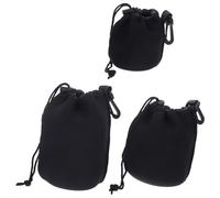 BUTIFULSIC Estuche Paquete de 3 Unidades de Neopreno para Lentes de Cámara Cordón y Clip Reforzado Protección contra Golpes para Uso en Exteriores