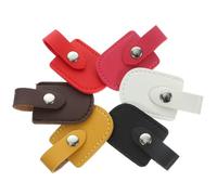 BUTIFULSIC Funda Protectora de Pu Práctica y Resistente 6 Piezas Botones a Presión Color Aleatorio para Cortaúñas y Tijeras de Cutícula para Salón de Uñas