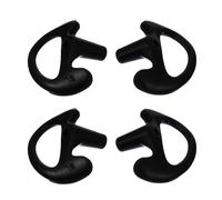 BUTIFULSIC Inserto de Auricular de Silicona Negro Pequeño, 2 Pares para Intercomunicadores y Tubos de Bobina Acústica, Molde Auditivo Flexible y Liviano para Uso en Radios Bidireccionales
