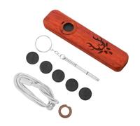 BUTIFULSIC Kazoo de Madera Marrón para Principiantes, Portátil y Fácil de Usar, con Diseño sin Necesidad de Teoría Musical, Adecuado para Escritorio y Excursiones