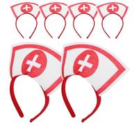 BUTIFULSIC Kit de 6 Diademas para Cosplay de Halloween en Color Rojo, Material de Tela Cómodo y Diseño Ergonómico para Fiesta y Actuación en Escenario