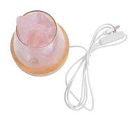 BUTIFULSIC Lámpara Aromática de Piedra de Cristal Rosa Hogar, Luz de Aromaterapia Difusión de Aroma y Función de Purificación de Aire para Estudio y Baño