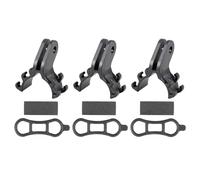 BUTIFULSIC Linterna de Bicicleta 3 Piezas, Clip Ajustable Resistente para Manillar de Bicicleta Plegable, Creativo para Luces Delanteras y Porta Matrícula Ciclismo