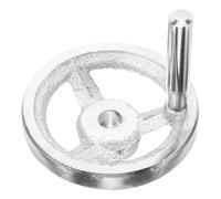 BUTIFULSIC Manivela Manual de Acero al Carbono Borde Cuadrado Volante Metálico de 10X80 MM Ranura T y Mango Fijo M6 Rueda Giratoria para Fresadora y Torno Uso Industrial