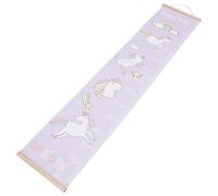 BUTIFULSIC Medidor de Altura Niña en Madera y Lienzo, Adorno de Pared Infantil Lavanda, Impresión Clara y Desmontable para Habitaciones y Guarderías
