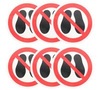 BUTIFULSIC Pegatinas de Advertencia Redondas No Pise Aquí 6 Unidades Adhesivas para Señalización de Seguridad Industrial Alta Viscosidad para Suelos en Almacenes y Fábricas