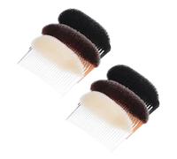 BUTIFULSIC Peine Voluminizador para Aumentar Volumen al Cabello 3 Piezas Accesorio Grande para Mujeres Pinzas Esponjosas Colores Marrón Negro y Beige Herramienta para Peinar y Elevar