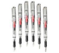 BUTIFULSIC Pluma Estilográfica para Caligrafía Ligera y Cómoda, Diseño Transparente Único, Paquete de 6 Piezas Puntas de 0.7mm a 2.9mm, Adecuado para Estudiantes y Uso en Casa