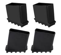 BUTIFULSIC Protectores Antideslizantes para Patas de Escalera, Juego de 4 Piezas de Goma Resistente, Accesorios para Escaleras Plegables, Aislantes y Amortiguadores para Protección de