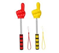 BUTIFULSIC Punteros Telescópicos Extensibles de Mano, Set de 2 Unidades Rojo y Amarillo, Puntero de Dedo Índice para Profesores, Aulas y Presentaciones Educativas, Fácil Transporte y Uso