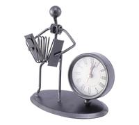 BUTIFULSIC Reloj de Sobremesa Vintage de Hierro sin Batería Diseño Acordeón Reloj Decorativo Retro para Hogar Escritorio y Oficina Artesanal Tamaño Adecuado para Estantes