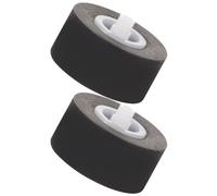 BUTIFULSIC Rodillo de Presión para Cinta de Radio, Polea de Plástico Negro Ligera y Simple, Accesorio para Grabadora y Reproductor de CD, Paquete de 2 Piezas