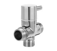 BUTIFULSIC Válvula Divisora de Ducha G1/2 de Metal Cromado, 1 Entrada 2 | Conexión en T, Diseño Macho Completo, Cambio Rápido de Flujo, para Cabezal Superior y Codo de Pared