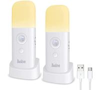 Butilove Luz con Sensor de Movimiento[2 Paquete]，Luz Led Bateria Recargable Lámpara Nocturna Ideal para Armario, Pasillo, Escalerav, Cocina, Garaje