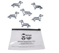 Butler in the Home Dog Dachshund Shaped Paper Clips Great for Paper Clip Collectors or Dog and Pet Lovers (Style #2) (Black Refill Bag (No T