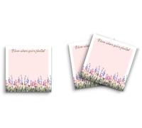Butler in the Home Paquete de 12 notas adhesivas, 7,6 x 7,6 cm, 50 hojas por bloc, Bloom Where You "re Planted Flowers, lindos blocs de notas divertidos, papelería, diario planificador de papel