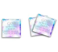 Butler in the Home Paquete de 12 notas adhesivas de 3 x 3 pulgadas, 50 hojas por bloc, God is with Her She Will Not Fall Salms 46:5, lindos blocs de notas divertidos de papelería para diario