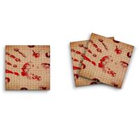 Butler in the Home Paquete de 12 notas adhesivas de 3 x 3 pulgadas, 50 hojas por bloc, gran huella de mano sangrienta, lindo bloc de notas divertidas de papelería, planificador de diario