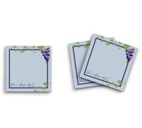 Butler in the Home Paquete de 12 notas adhesivas de 3 x 3 pulgadas, 50 hojas por bloc, Have a Grape Day Grapevine, lindos blocs de notas divertidos de papelería para diario