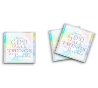 Butler in the Home Paquete de 3 notas adhesivas de 3 x 3 pulgadas, 50 hojas por bloc, con Dios todas las cosas son posibles, Mateo 19:26, lindos blocs de notas divertidos, papel planificador de diario