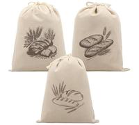 BUTORY 3 bolsas de pan reutilizables con forro interior de TPU impermeable y resistente al aceite, recipiente versátil para aperitivos para el hogar y la encimera de la cocina
