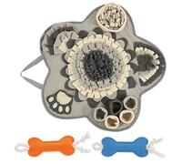 BUTORY Alfombrilla para perros con forma de hueso de 2 huesos para masticar, juguete antideslizante para perros, habilidades de promoción y promueve el trabajo nasal para cachorros, gatos, conejos