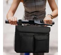 BUTORY La bolsa de almacenamiento para scooter de movilidad en tela Oxford, bolsillos laterales, organizador de almacenamiento multifuncional con 2 bolsillos, vasos laterales, fácil de encajar para