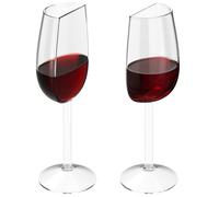 BUTORY Media Copa de Vino Divertida Regalo romántico para San Valentín, cumpleaños o Aniversario, Copas de Vino Tinto y Blanco en una (Segunda Mitad, 2 Unidades)