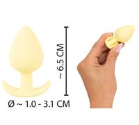 Butt anal tapón de silicona mini consolador liso pequeño falo portátil suave