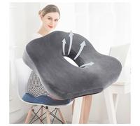 Butt Cushion, Ergonomic Seat Cushion for Pressure Relief, Tailbone Pillow for Long Sitting Hours on Office,Car,AGrey