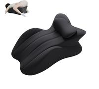 Butt Cushion for Couples, Low-Profile Design Couples Pillow for Intimacy, Memory Foam Wedge for Enhanced Support, Impact Recovery, Provides Intimacy Support (Black)
