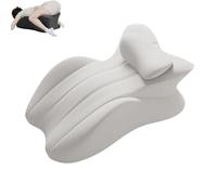 Butt Cushion for Couples, Low-Profile Design Couples Pillow for Intimacy, Memory Foam Wedge for Enhanced Support, Impact Recovery, Provides Intimacy Support (White)