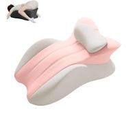 Butt Cushion for Couples, Low-Profile Design Couples Pillow for Intimacy, Memory Foam Wedge for Enhanced Support, Impact Recovery, Provides Intimacy Support (White+Pink)