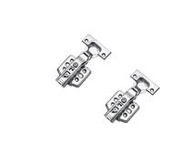 Butt Hinge, Bisagras de gabinete de acero inoxidable, cierre suave, amortiguador de bisagra de puerta hidráulica oculto con tornillos, 2/10 Uds.,parts(Full Overlay - 2PCS)