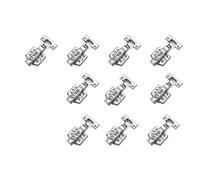 Butt Hinge, Bisagras de gabinete de acero inoxidable, cierre suave, amortiguador de bisagra de puerta hidráulica oculto con tornillos, 2/10 Uds.,parts(Full Overlay - 10PCS)