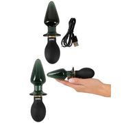 Butt Plug vibrador de silicona consolador de vidrio falo anal dilatador