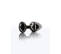 BUTT PLUG WITH DIAMOND JEWEL M - NEGRO